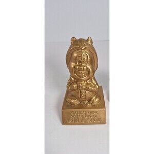 PAULA 1972 VINTAGE STATUE FIGURINE "HOT LIPS" MURPHETT #297‎ USA GOLD TONE FUNNY